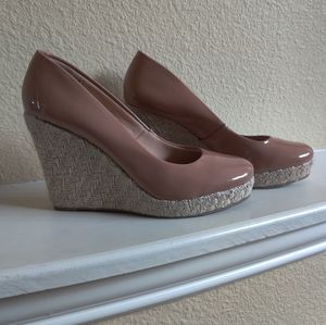 Penelope Blush Weave Sole Wedge Heel NWT